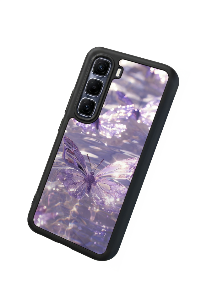 Infinix Hot 60 Pro Plus Uyumlu Kelebek Tasarımlı Glossy Premium Kılıf