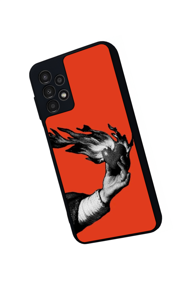 Samsung Galaxy A23 Uyumlu Kirmizi Tasarımlı Glossy Premium Kılıf