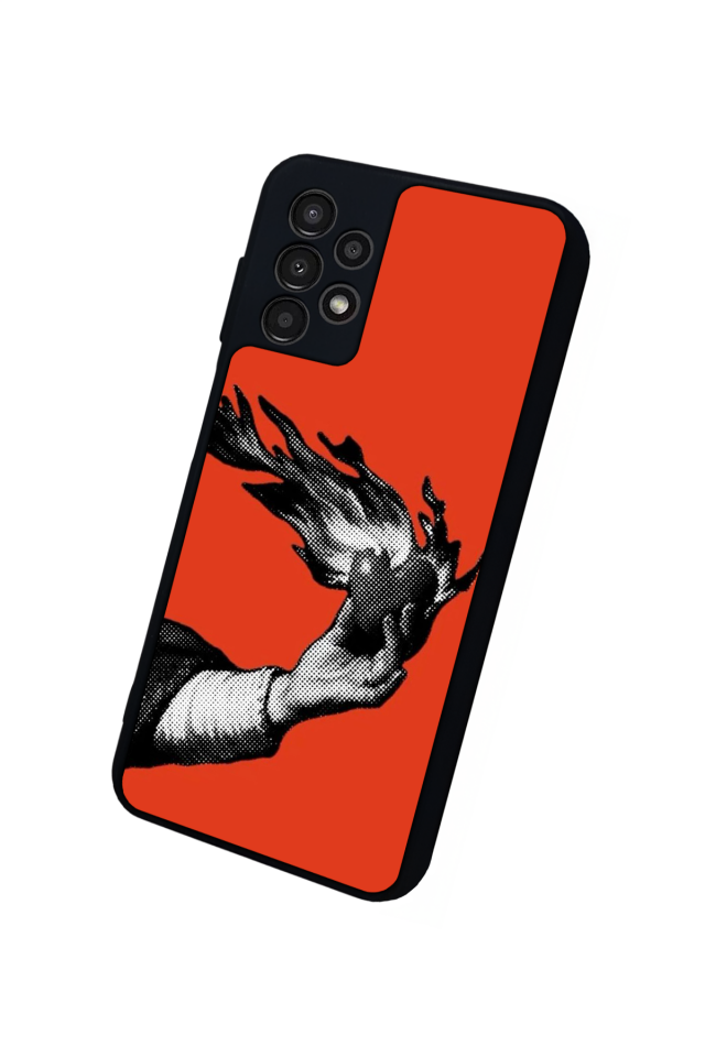 Samsung Galaxy A23 Uyumlu Kirmizi Tasarımlı Glossy Premium Kılıf