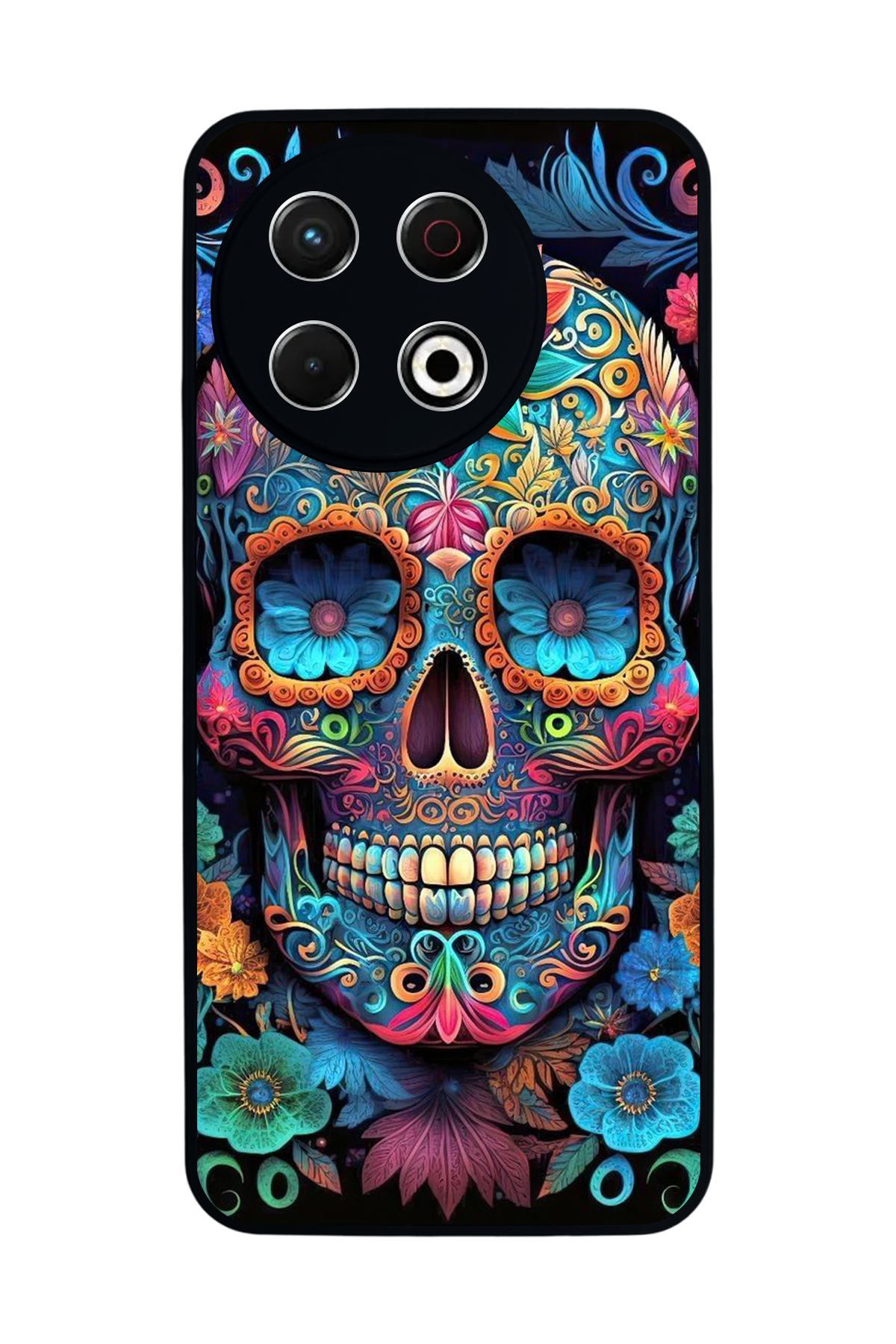 Tecno Spark 30 Pro Uyumlu KuruKafa Tasarımlı Glossy Premium Kılıf