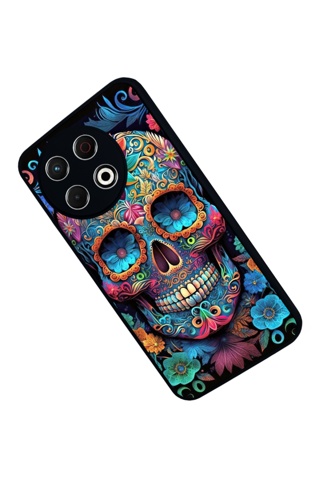 Tecno Spark 30 Pro Uyumlu KuruKafa Tasarımlı Glossy Premium Kılıf