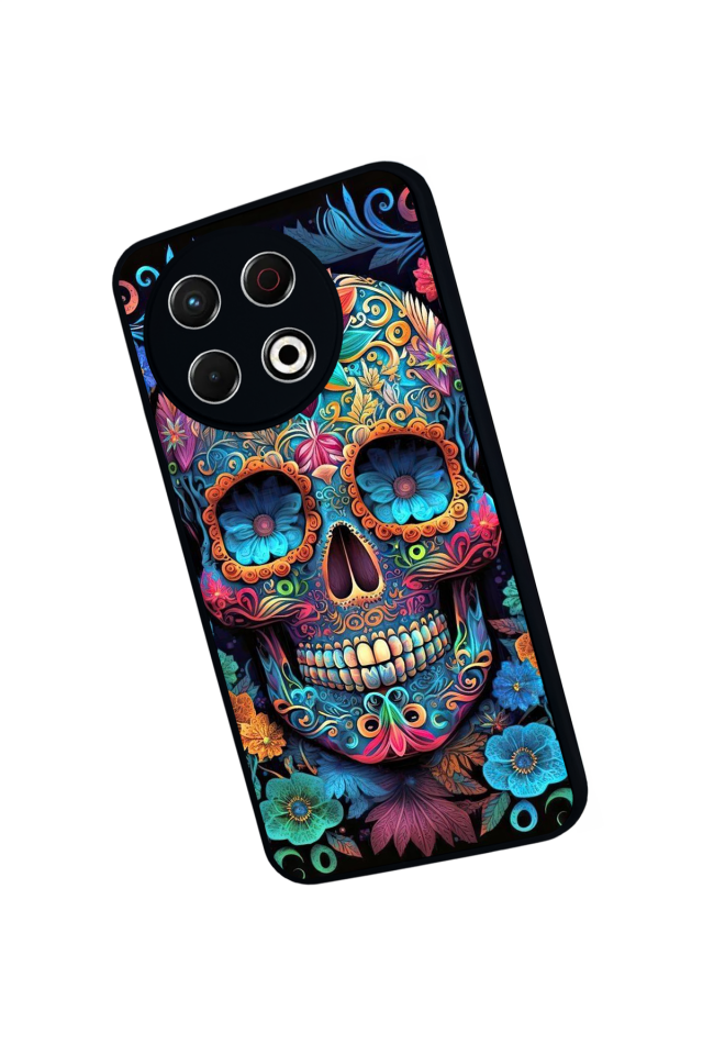 Tecno Spark 30 Pro Uyumlu KuruKafa Tasarımlı Glossy Premium Kılıf