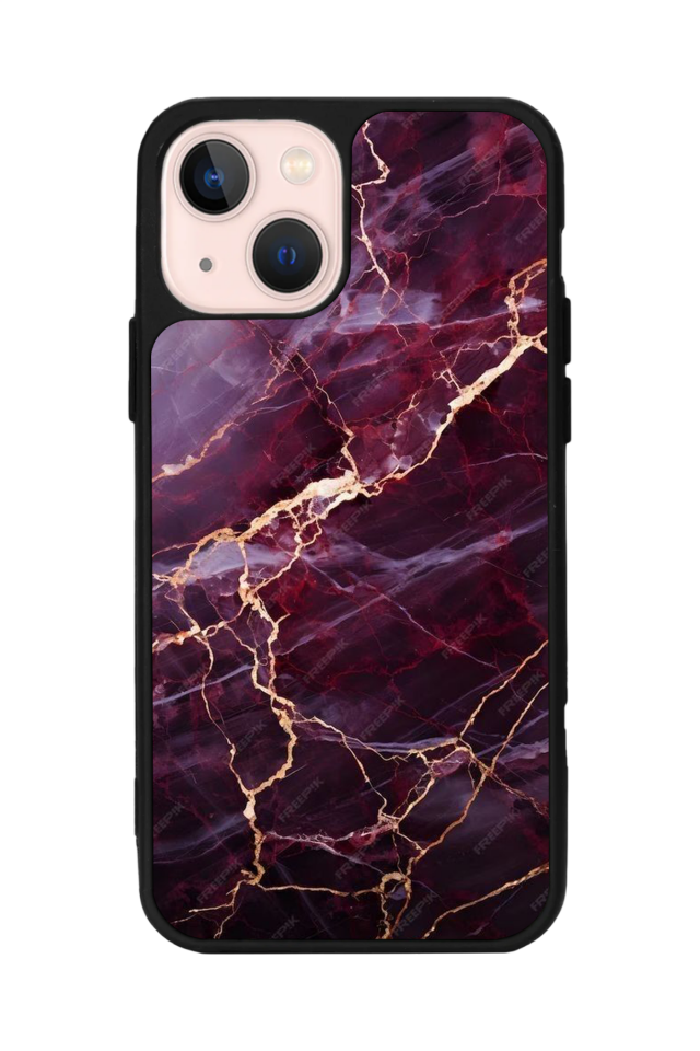 iPhone 15 Uyumlu Mermer Marble Tasarımlı Glossy Premium Kılıf