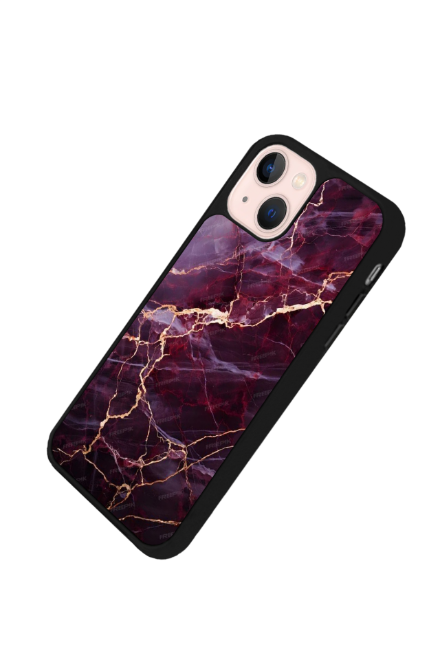 iPhone 15 Uyumlu Mermer Marble Tasarımlı Glossy Premium Kılıf