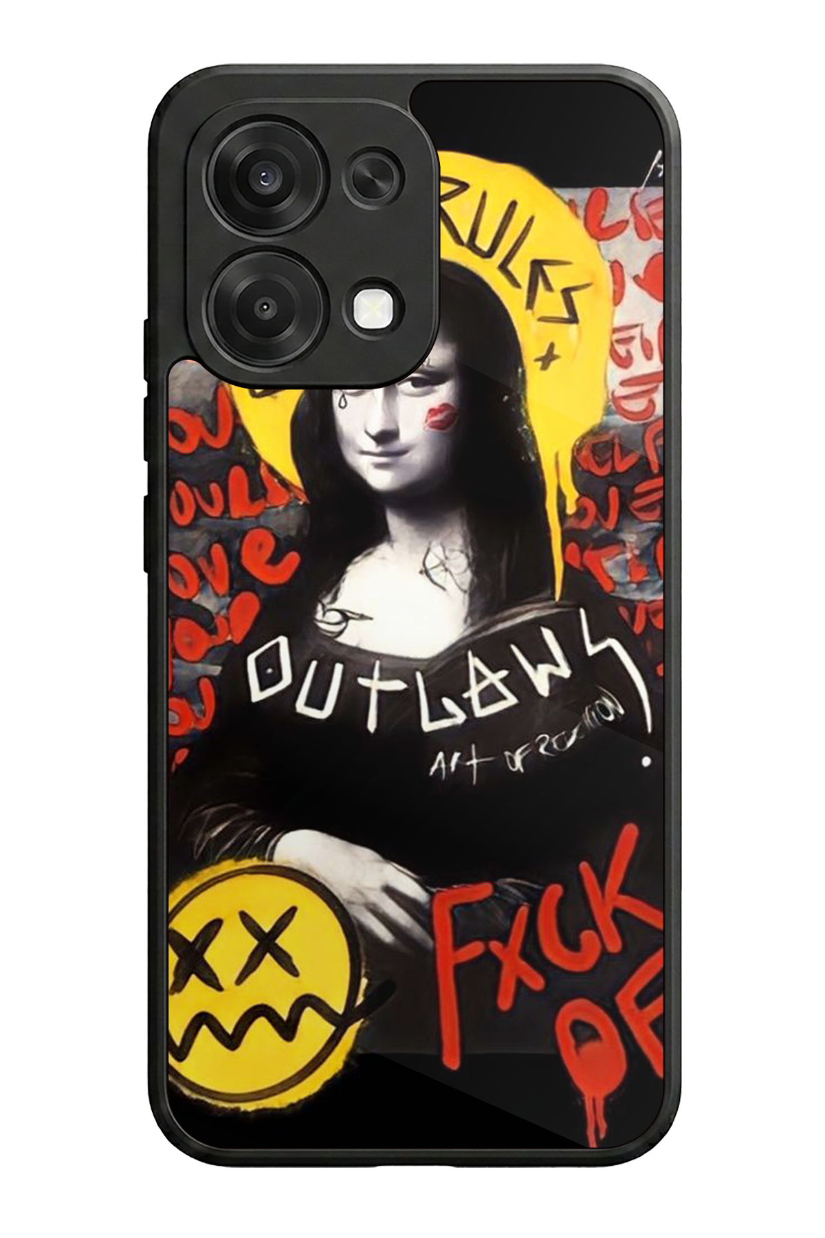 Oppo A6 Pro Uyumlu Monalisa Tasarımlı Glossy Premium Kılıf