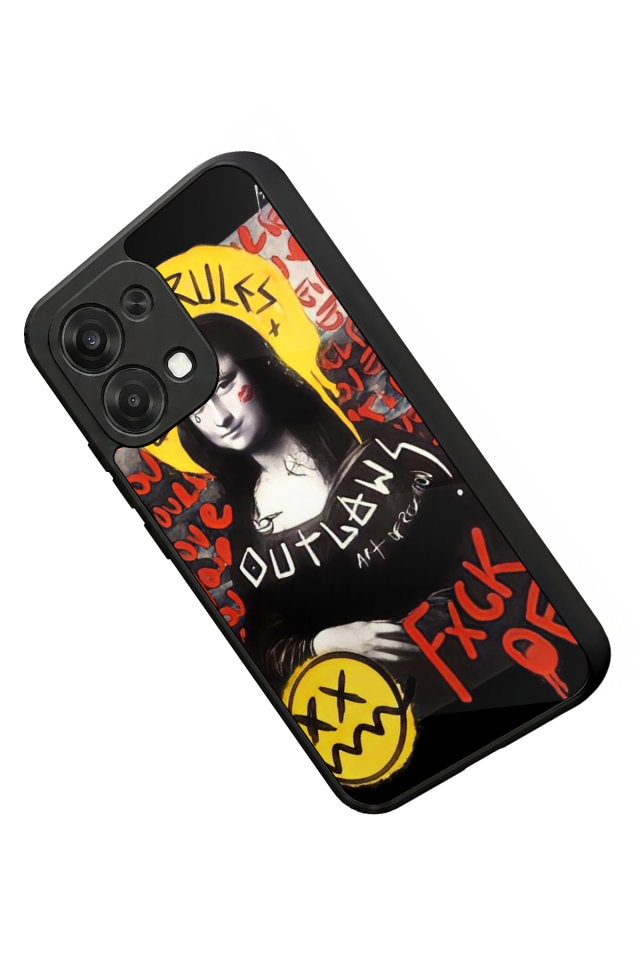 Oppo A6 Pro Uyumlu Monalisa Tasarımlı Glossy Premium Kılıf