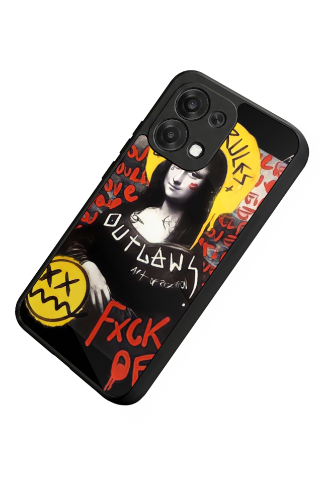 Oppo A6 Pro Uyumlu Monalisa Tasarımlı Glossy Premium Kılıf