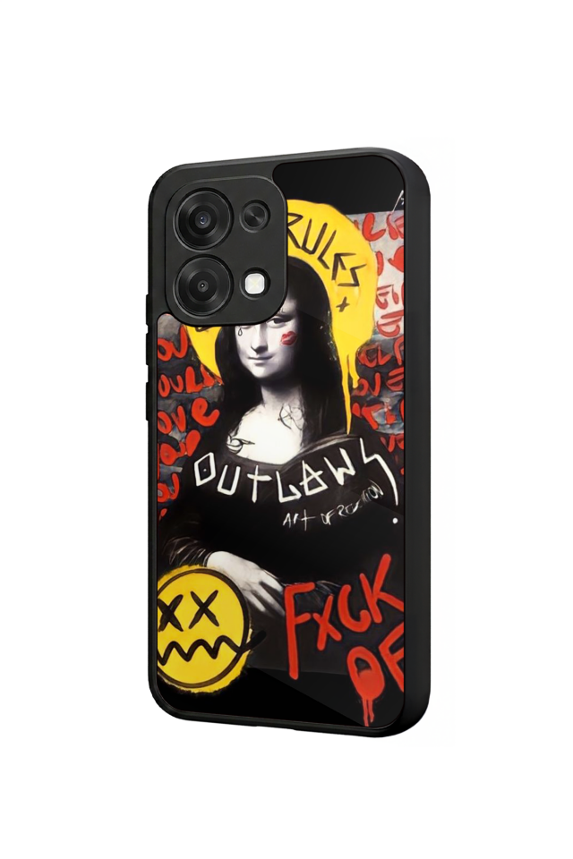 Oppo A6 Pro Uyumlu Monalisa Tasarımlı Glossy Premium Kılıf