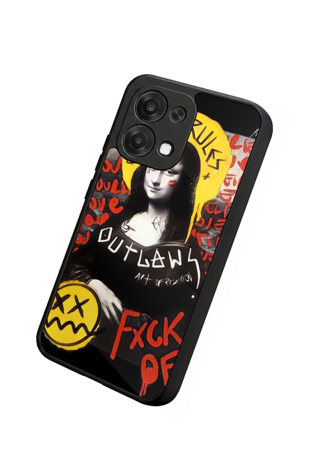 Oppo A6 Pro Uyumlu Monalisa Tasarımlı Glossy Premium Kılıf