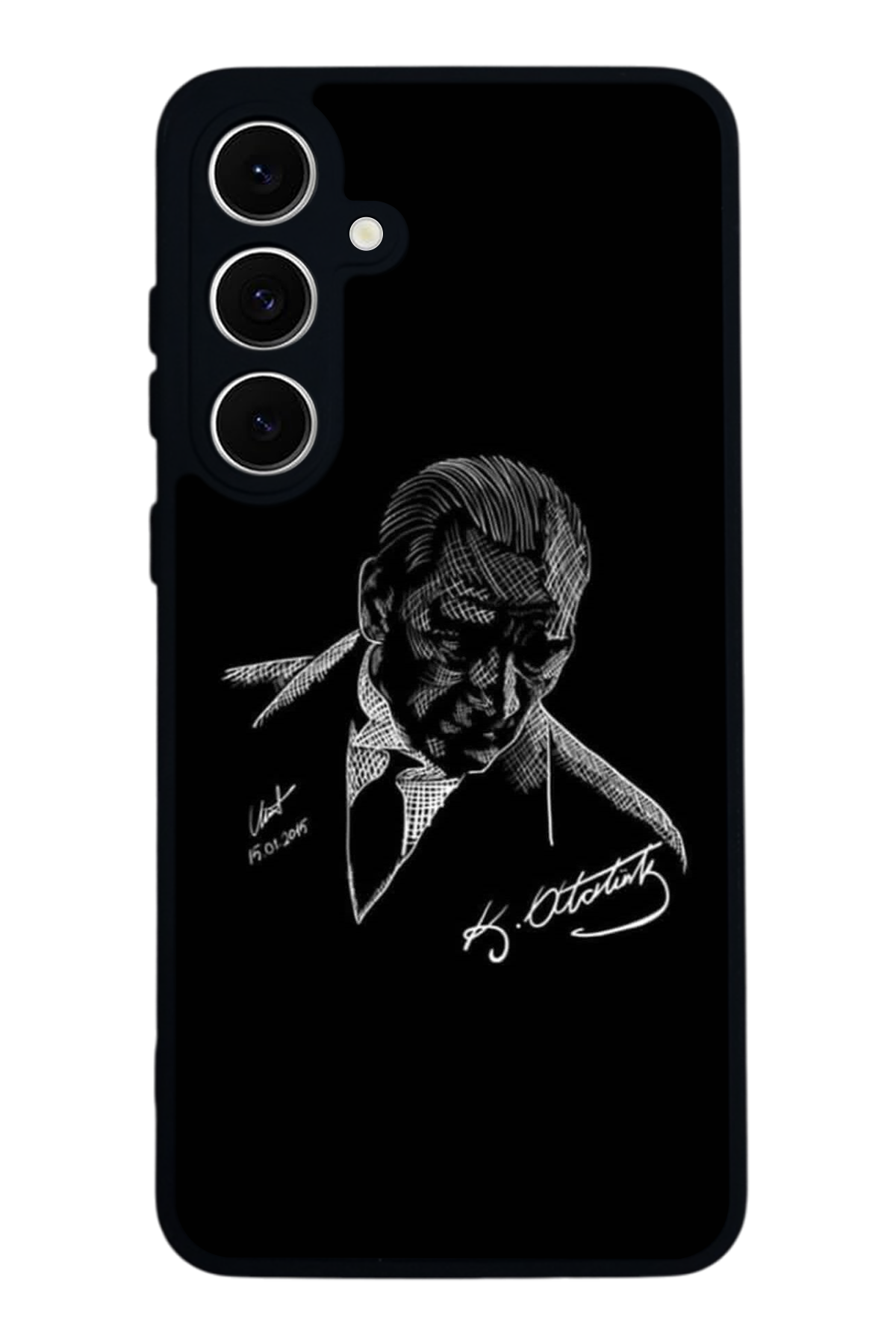 Samsung Galaxy S24 FE Uyumlu Mustafa Kemal Ataturk Tasarımlı Glossy Premium Kılıf