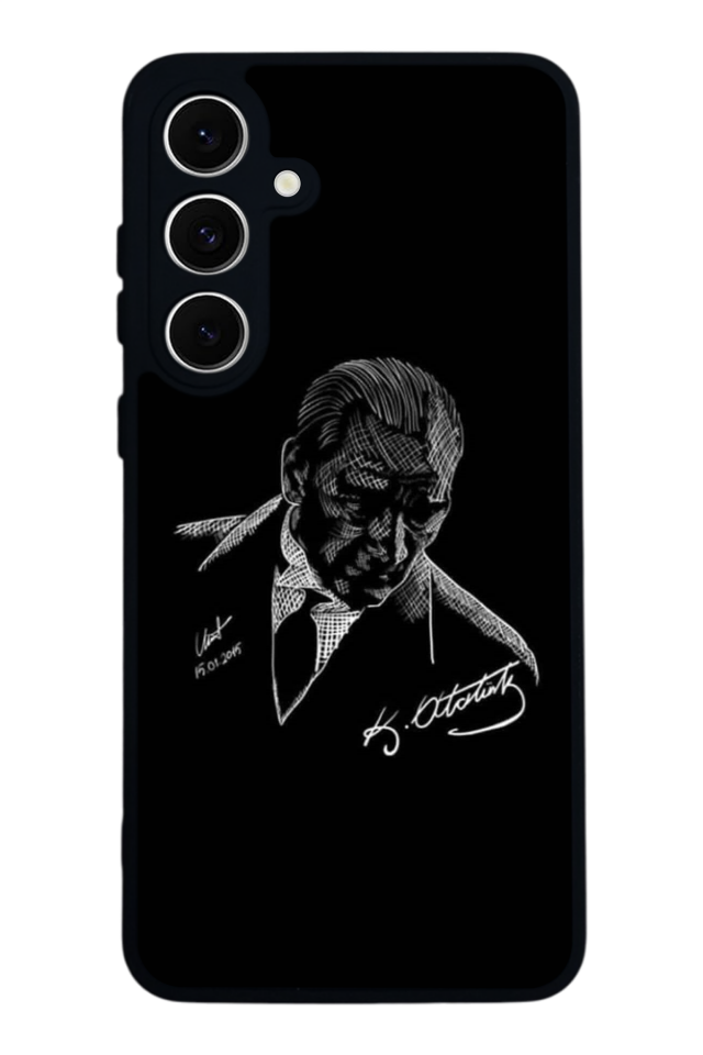 Samsung Galaxy S24 FE Uyumlu Mustafa Kemal Ataturk Tasarımlı Glossy Premium Kılıf
