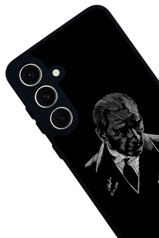 Samsung Galaxy S24 FE Uyumlu Mustafa Kemal Ataturk Tasarımlı Glossy Premium Kılıf