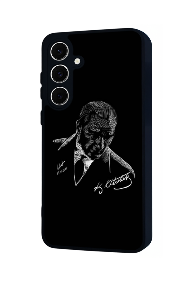 Samsung Galaxy S24 FE Uyumlu Mustafa Kemal Ataturk Tasarımlı Glossy Premium Kılıf
