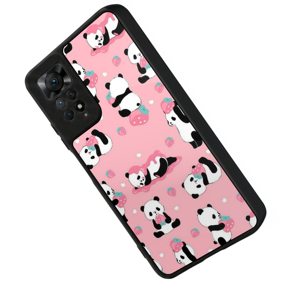 Xiaomi Redmi Note 11 Pro Uyumlu Panda Tasarımlı Glossy Premium Kılıf