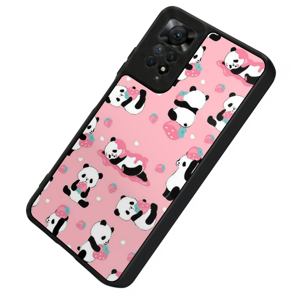 Xiaomi Redmi Note 11 Pro Uyumlu Panda Tasarımlı Glossy Premium Kılıf