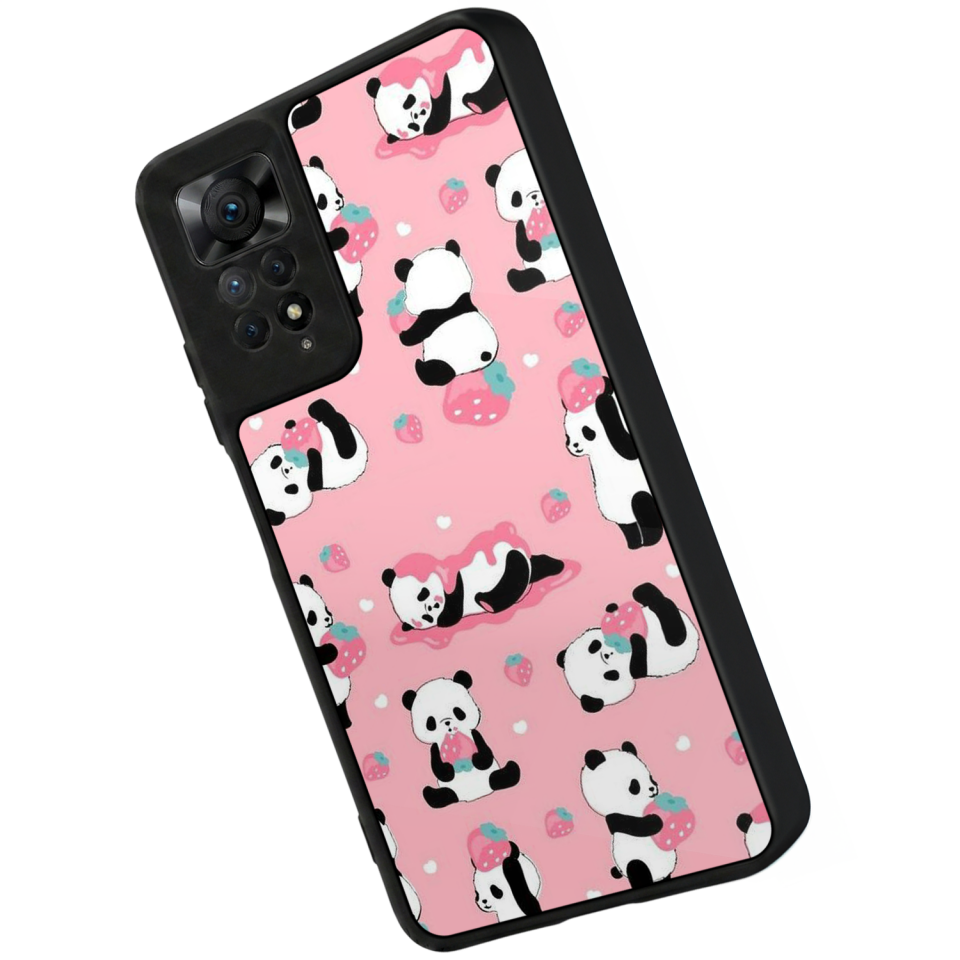 Xiaomi Redmi Note 11 Pro Uyumlu Panda Tasarımlı Glossy Premium Kılıf