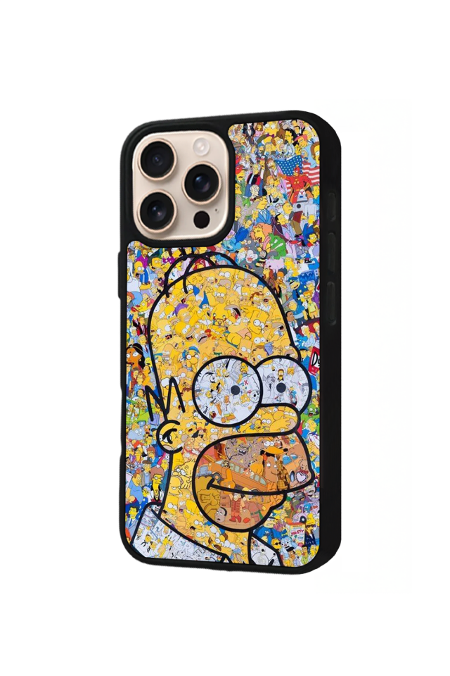 iPhone 16 Pro Uyumlu The Simpsons Tasarımlı Glossy Premium Kılıf