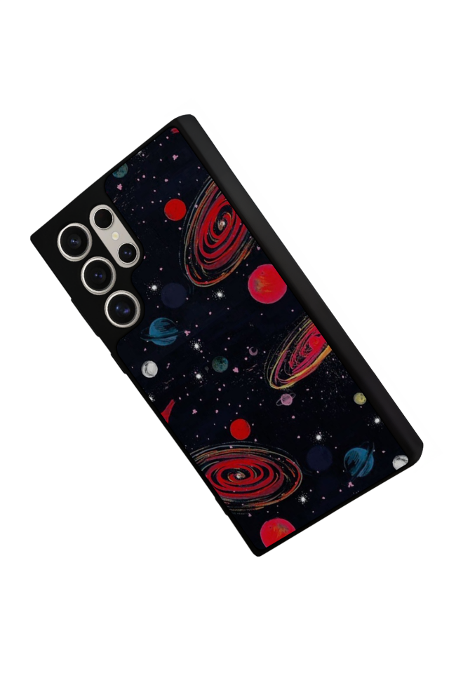 Samsung Galaxy S22 Ultra Uyumlu Uzay Tasarımlı Glossy Premium Kılıf