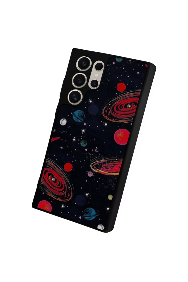 Samsung Galaxy S22 Ultra Uyumlu Uzay Tasarımlı Glossy Premium Kılıf
