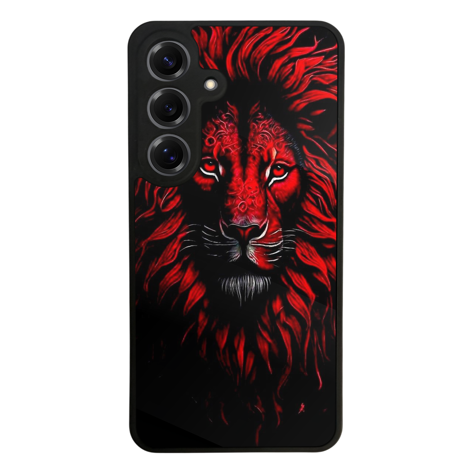 Samsung Galaxy S25 Uyumlu Aslan Tasarımlı Glossy Premium Kılıf