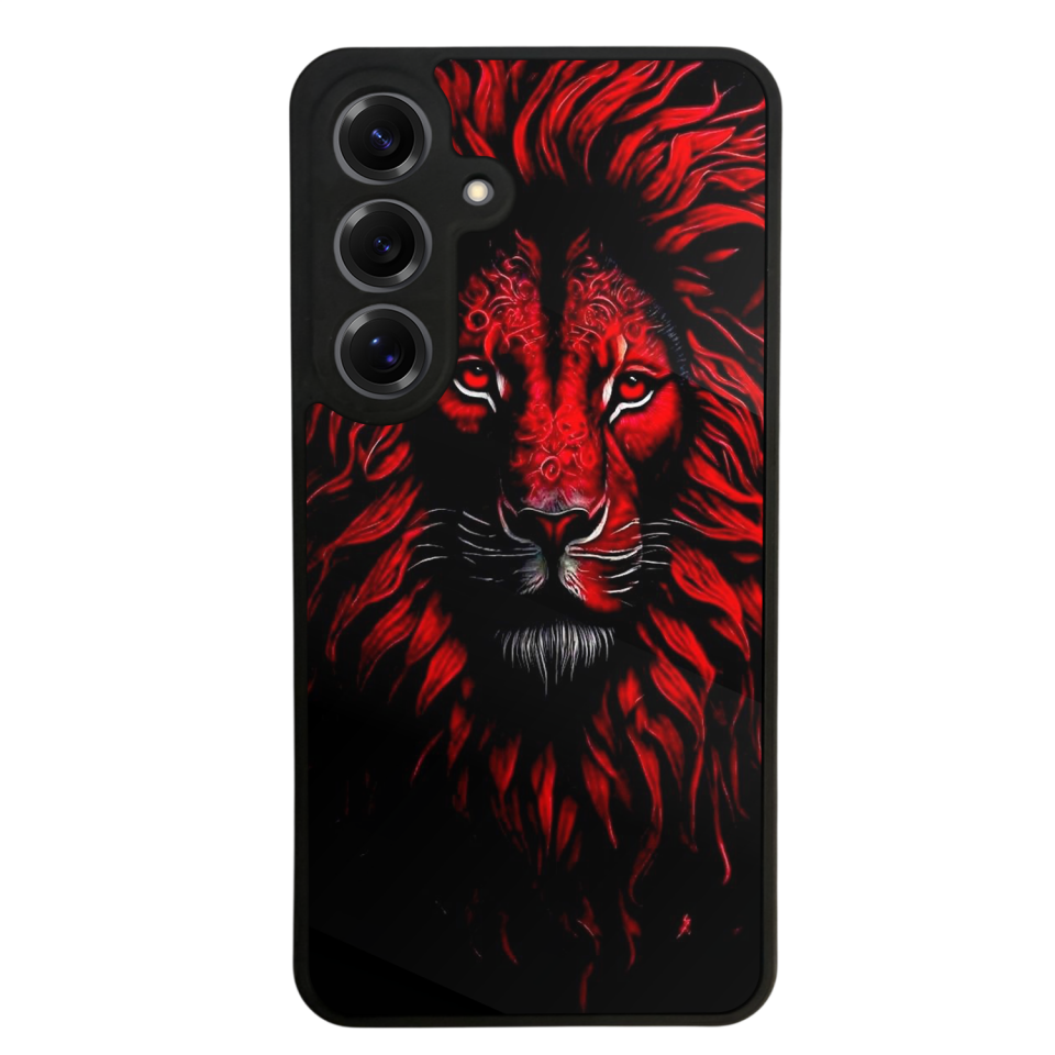 Samsung Galaxy S25 Uyumlu Aslan Tasarımlı Glossy Premium Kılıf