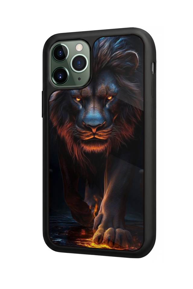 iPhone 11 Pro Max Uyumlu Aslan Tasarımlı Glossy Premium Kılıf
