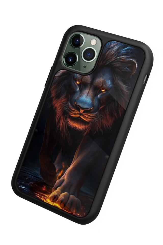 iPhone 11 Pro Max Uyumlu Aslan Tasarımlı Glossy Premium Kılıf