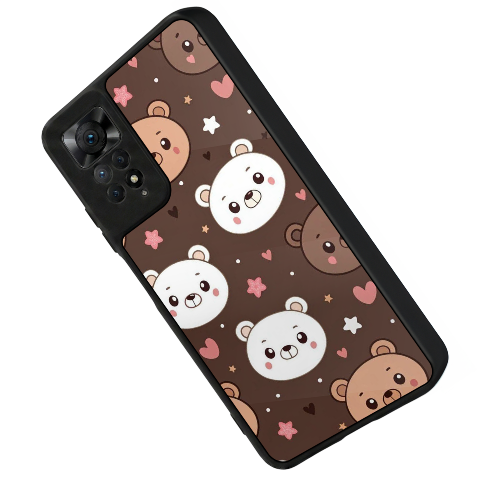 Xiaomi Redmi Note 11 Pro Uyumlu Panda Tasarımlı Glossy Premium Kılıf