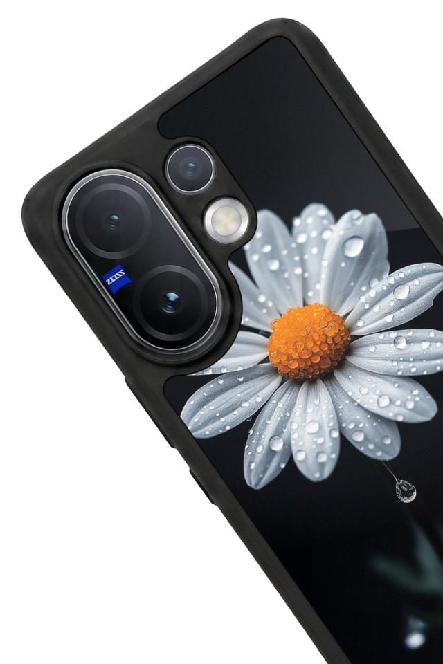 Vivo V60 Uyumlu Cicek Tasarımlı Glossy Premium Kılıf