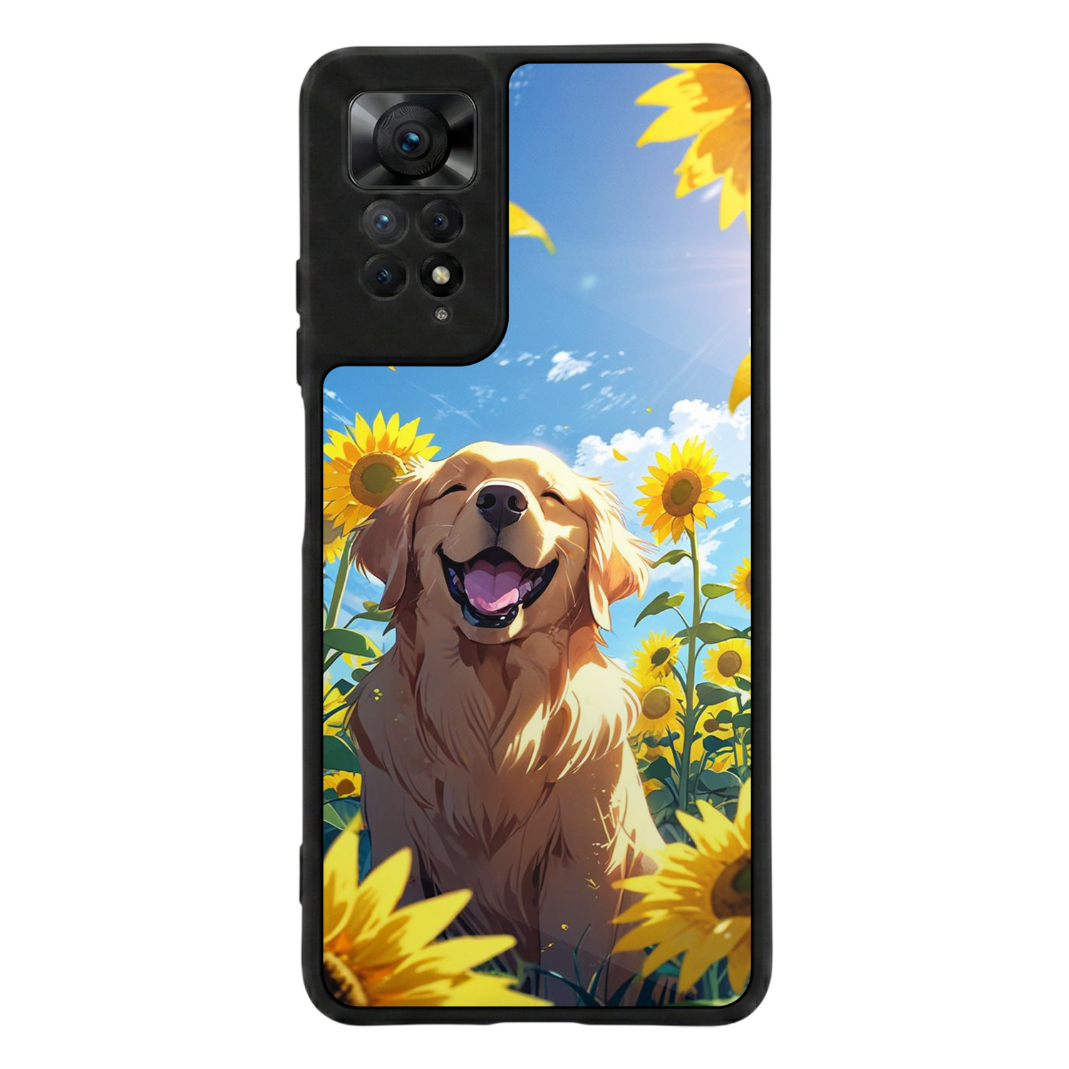 Xiaomi Redmi Note 12 Pro Uyumlu Golden Kopek Tasarımlı Glossy Premium Kılıf