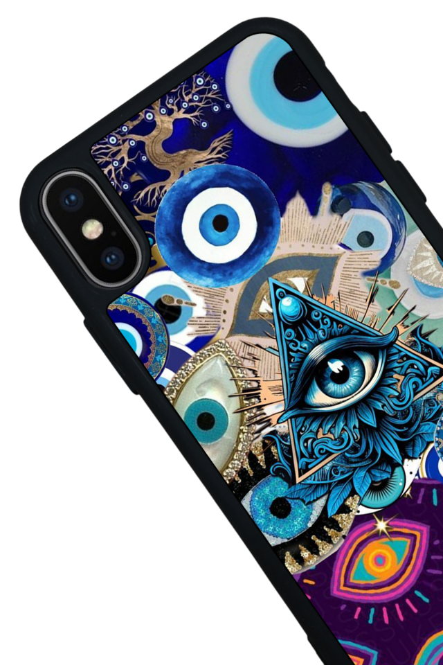 iPhone X/ XS Uyumlu Göz Tasarımlı Glossy Premium Kılıf
