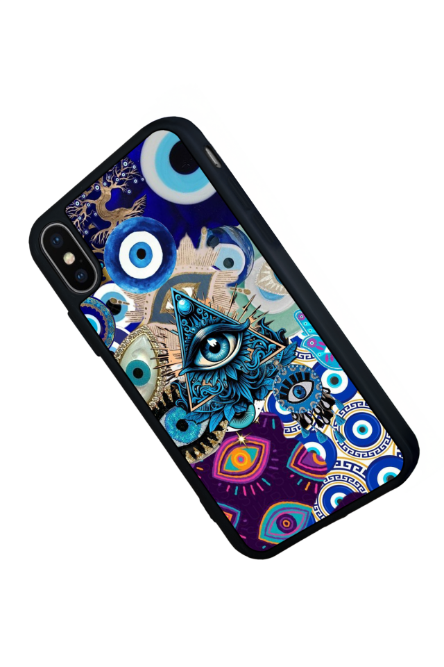 iPhone X/ XS Uyumlu Göz Tasarımlı Glossy Premium Kılıf