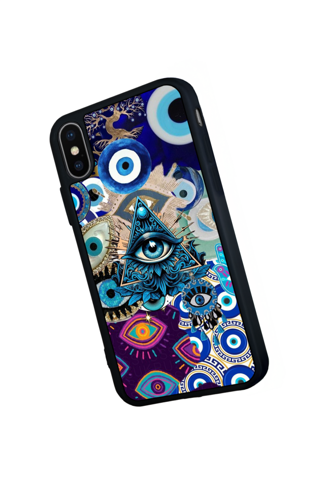 iPhone X/ XS Uyumlu Göz Tasarımlı Glossy Premium Kılıf