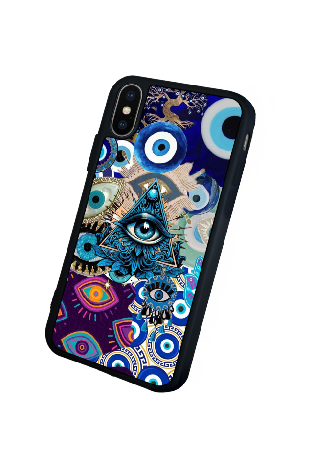 iPhone X/ XS Uyumlu Göz Tasarımlı Glossy Premium Kılıf
