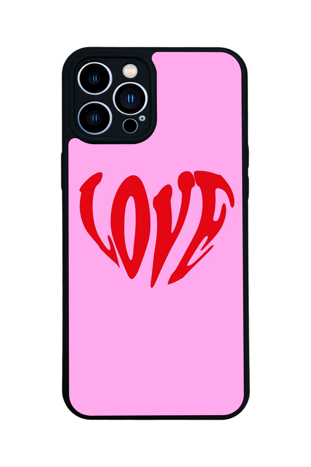 iPhone 13 Pro Max Uyumlu Kalp Love Tasarımlı Glossy Premium Kılıf
