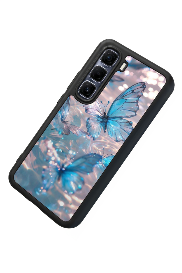 Infinix Hot 60 Pro Plus Uyumlu Kelebek Tasarımlı Glossy Premium Kılıf