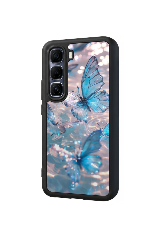Infinix Hot 60 Pro Plus Uyumlu Kelebek Tasarımlı Glossy Premium Kılıf