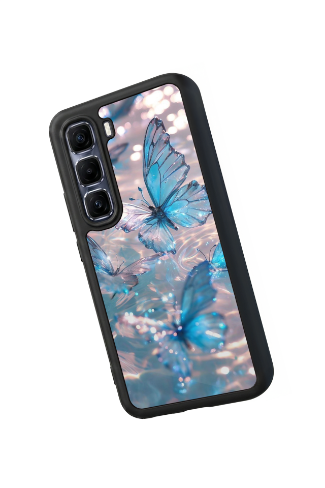 Infinix Hot 60 Pro Plus Uyumlu Kelebek Tasarımlı Glossy Premium Kılıf