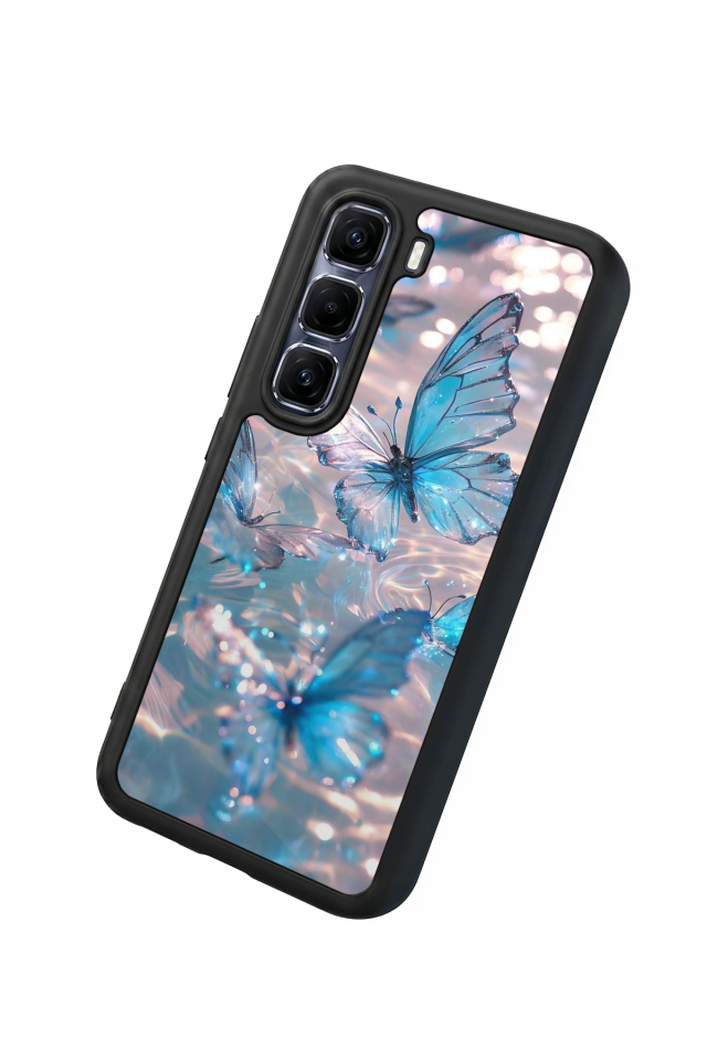 Infinix Hot 60 Pro Plus Uyumlu Kelebek Tasarımlı Glossy Premium Kılıf
