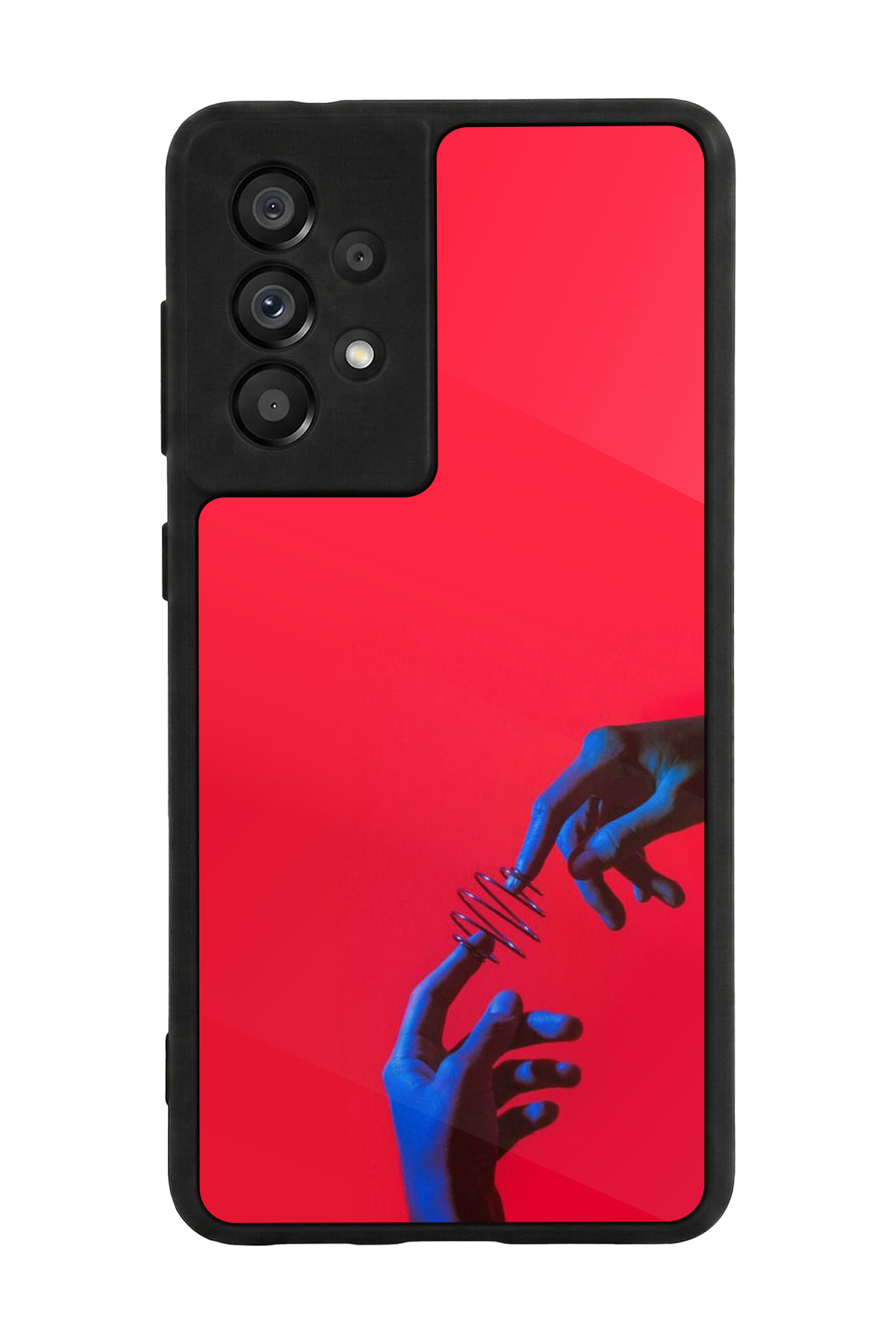 Samsung Galaxy A73 Uyumlu Kirmizi Tasarımlı Glossy Premium Kılıf