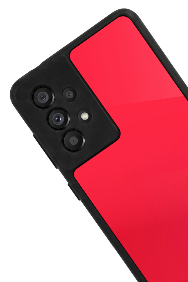 Samsung Galaxy A73 Uyumlu Kirmizi Tasarımlı Glossy Premium Kılıf