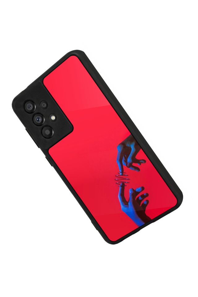 Samsung Galaxy A73 Uyumlu Kirmizi Tasarımlı Glossy Premium Kılıf