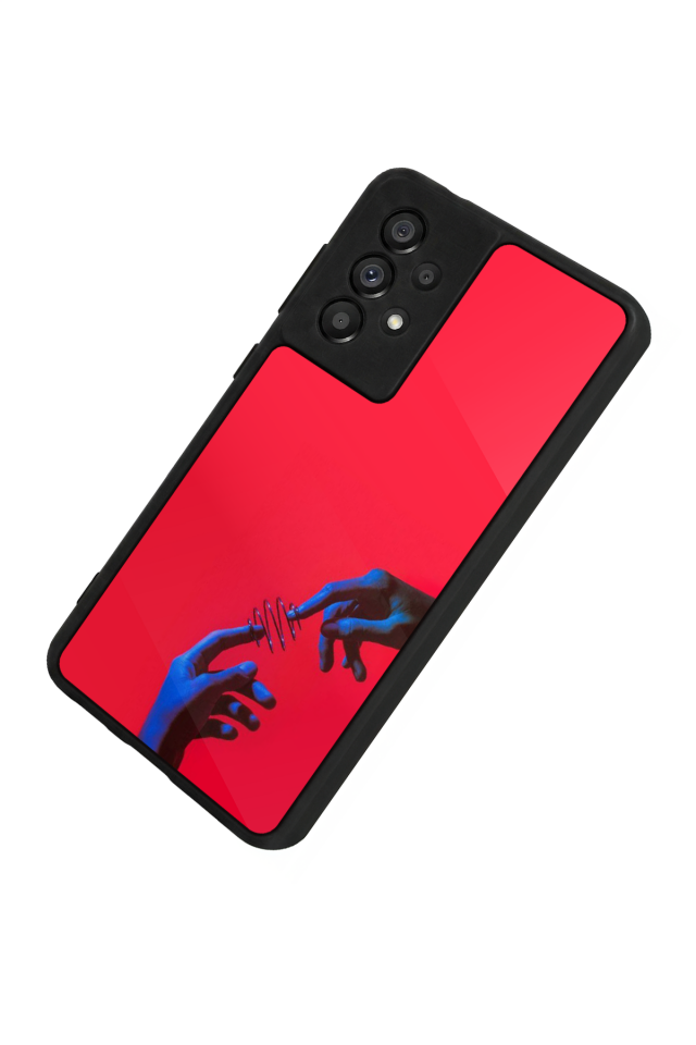 Samsung Galaxy A73 Uyumlu Kirmizi Tasarımlı Glossy Premium Kılıf