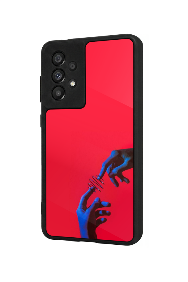 Samsung Galaxy A73 Uyumlu Kirmizi Tasarımlı Glossy Premium Kılıf
