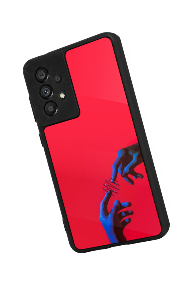 Samsung Galaxy A73 Uyumlu Kirmizi Tasarımlı Glossy Premium Kılıf