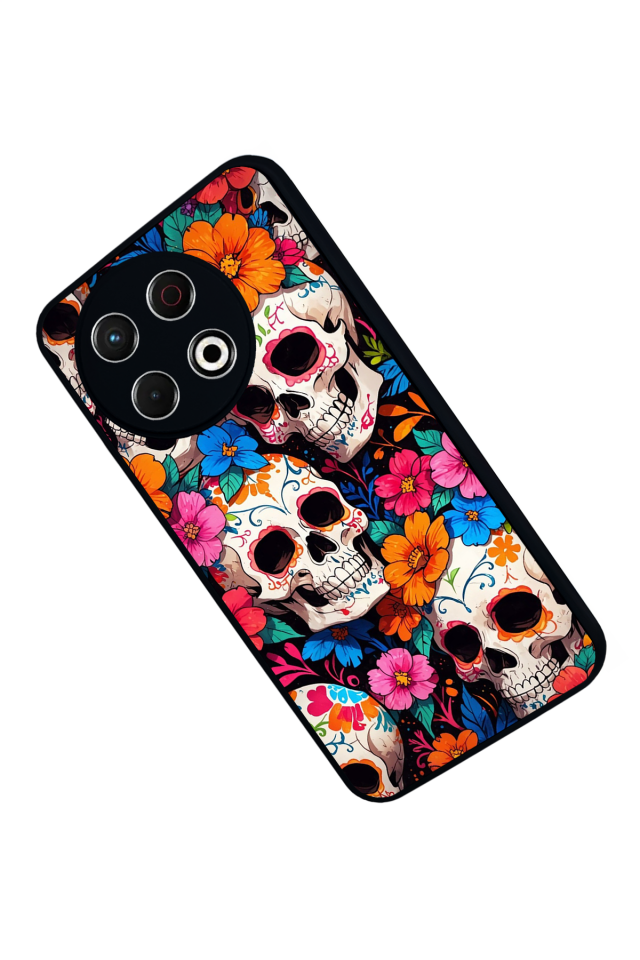 Tecno Spark 30 Pro Uyumlu KuruKafa Tasarımlı Glossy Premium Kılıf