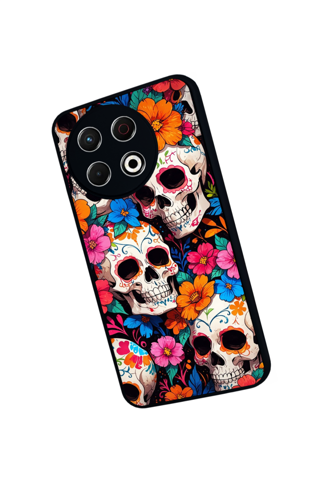 Tecno Spark 30 Pro Uyumlu KuruKafa Tasarımlı Glossy Premium Kılıf