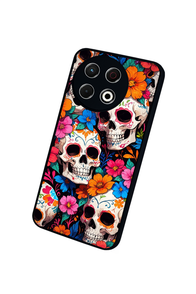 Tecno Spark 30 Pro Uyumlu KuruKafa Tasarımlı Glossy Premium Kılıf