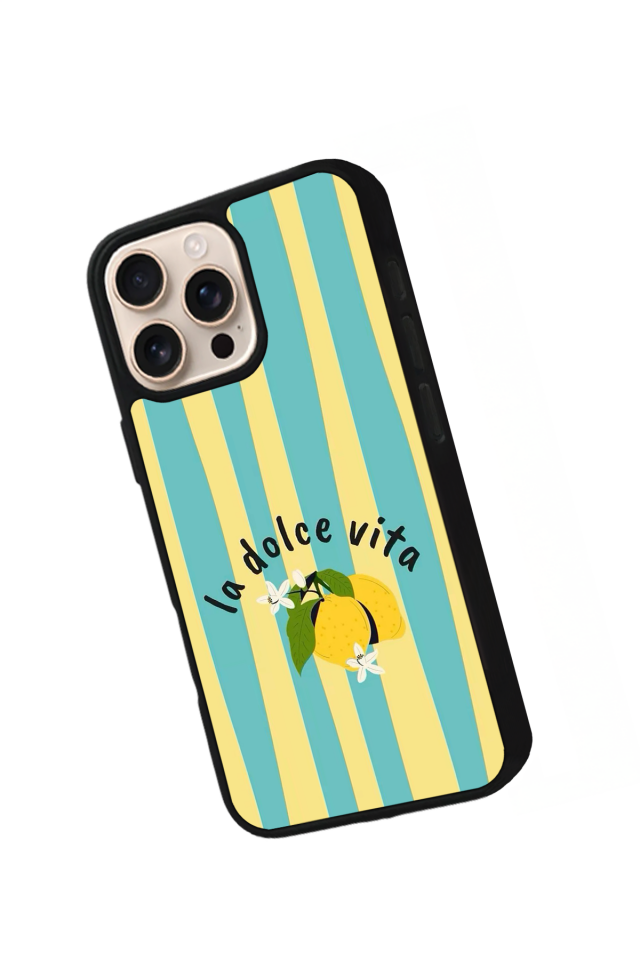 iPhone 14 Pro Uyumlu Limon Tasarımlı Glossy Premium Kılıf