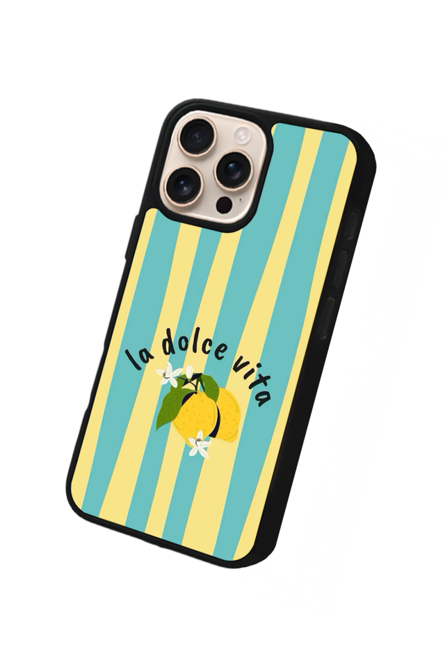 iPhone 14 Pro Uyumlu Limon Tasarımlı Glossy Premium Kılıf